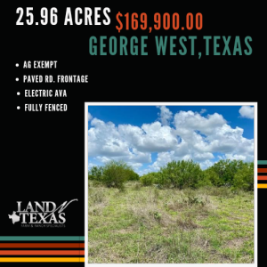 25.96 Acres Close To George West & Beeville TX