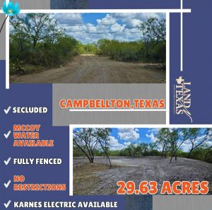 29.63 Acres in Campbellton, Texas