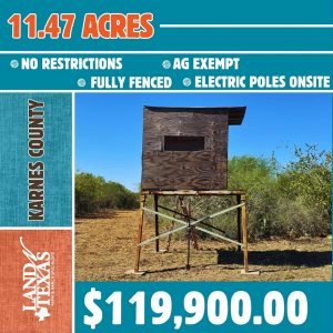 11.47 acres in Karnes County.